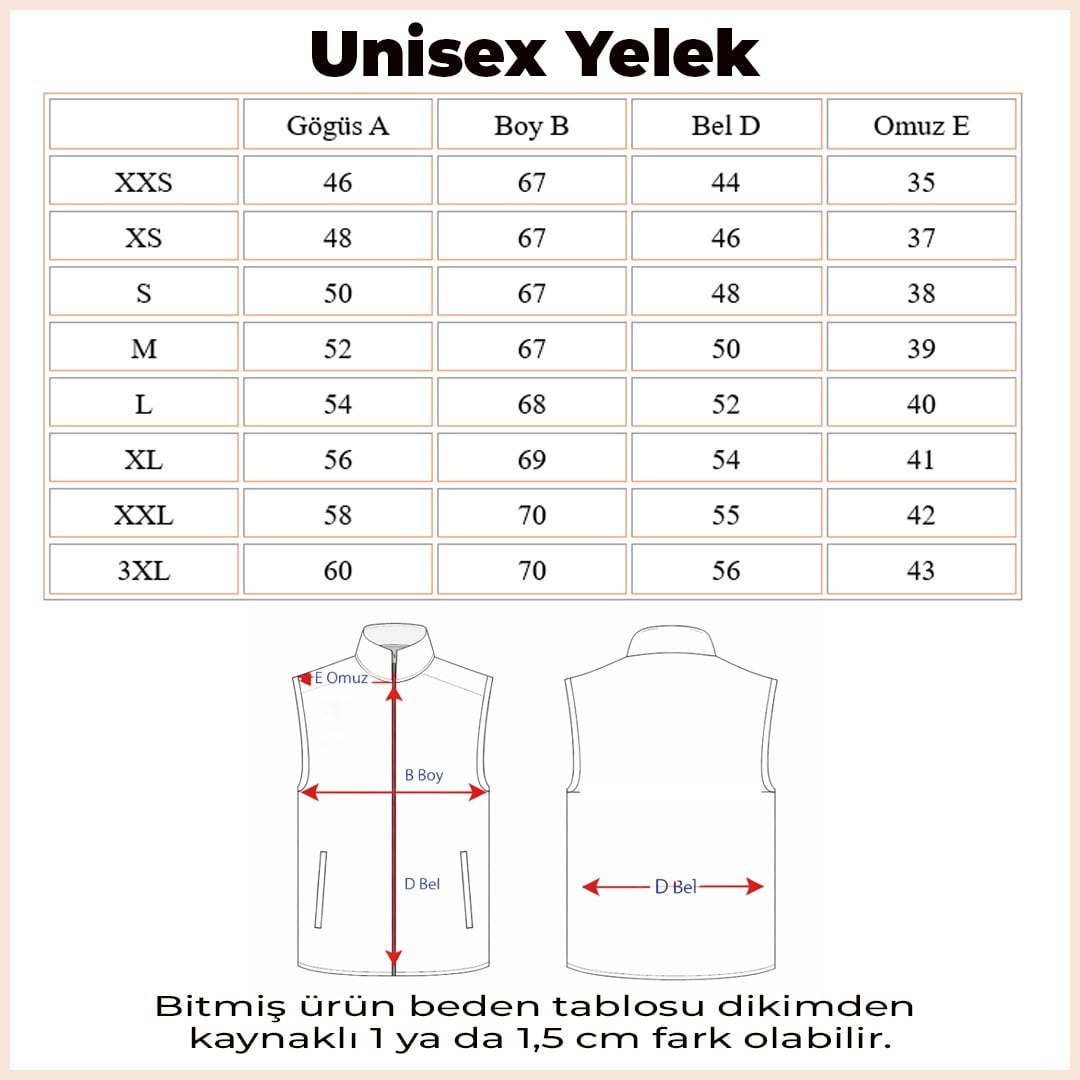 Beyaz Dalgıç Kumaş Yelek 