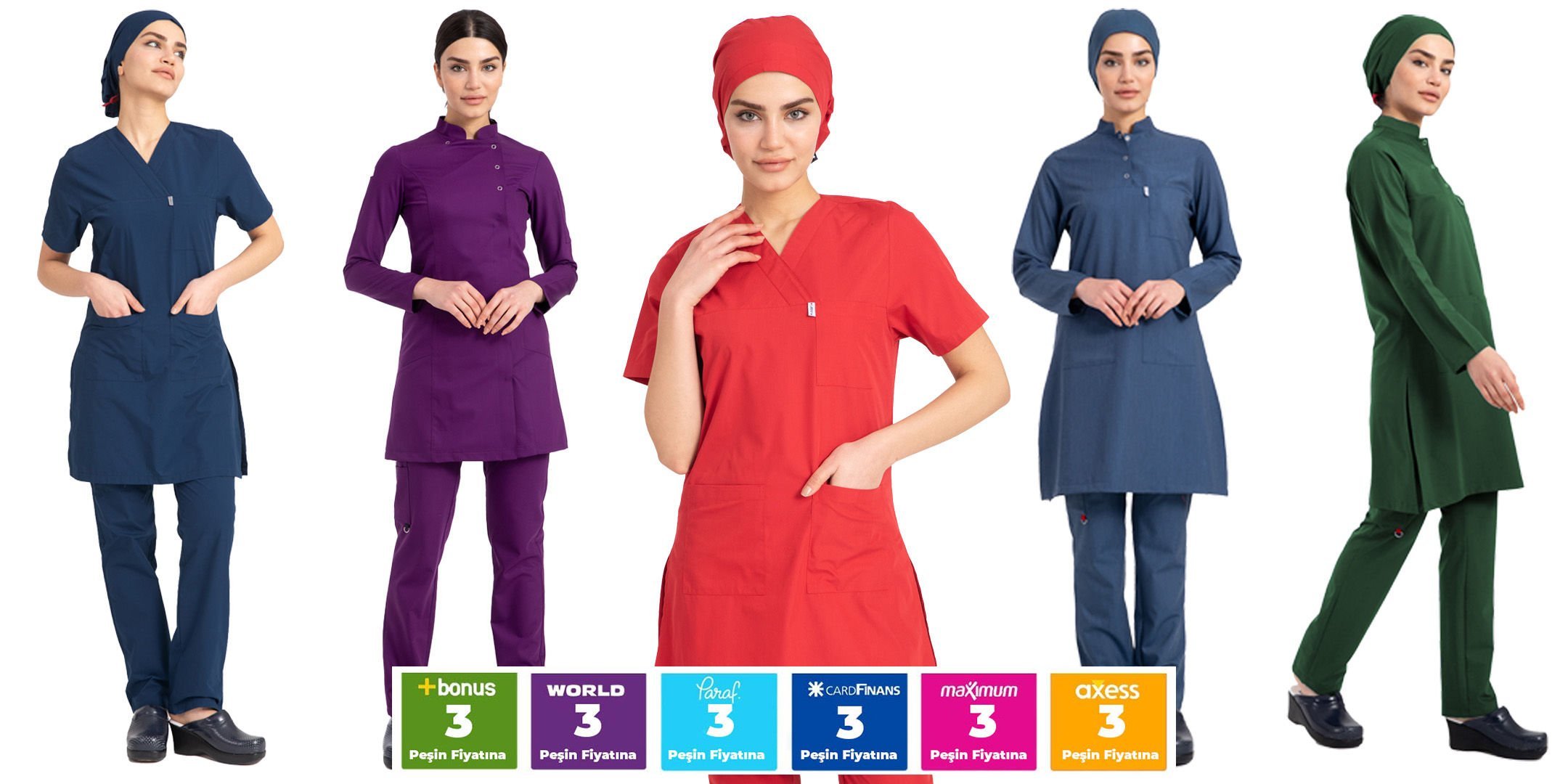 Tesettür Hemşire Forma Takımları