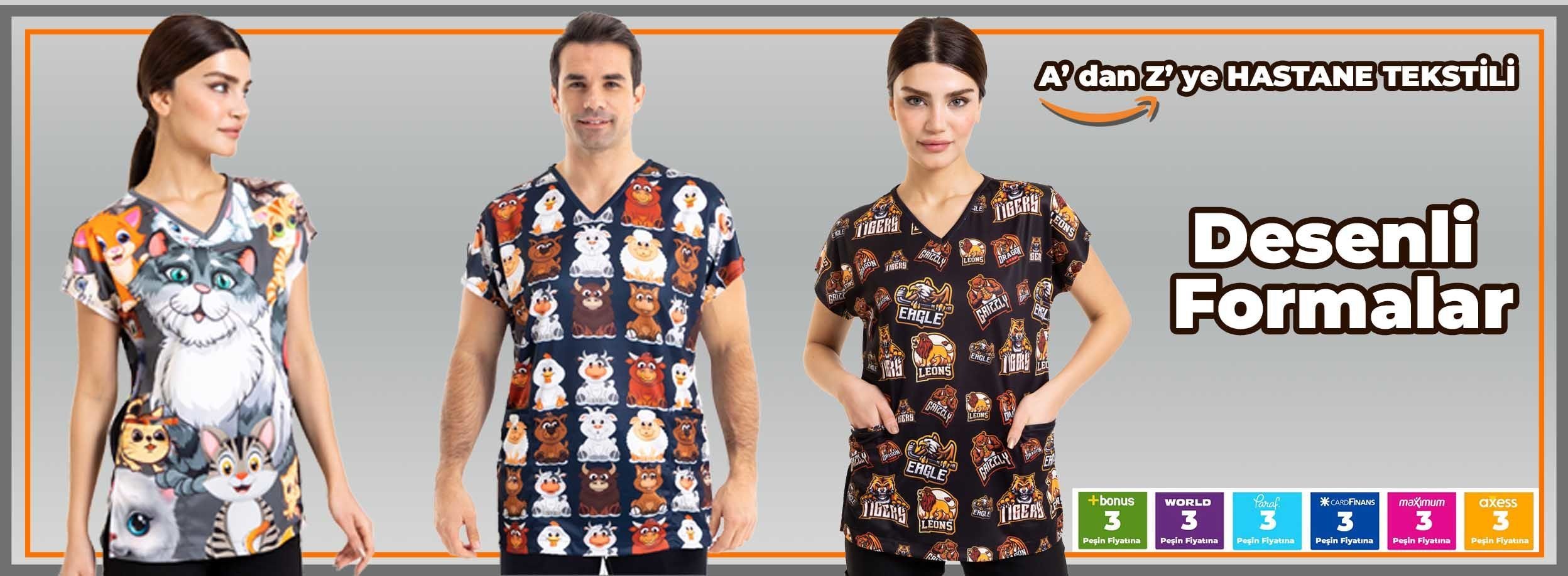 Desenli Hemşire Forması