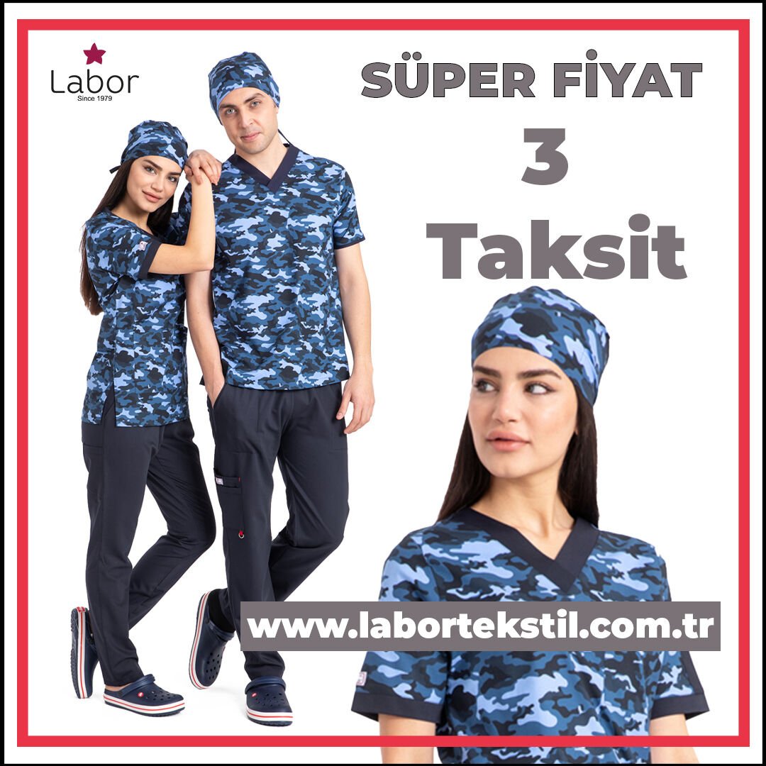 Mavi Kamuflaj Doktor Forması: Sağlıkta Tarz ve Konforun Buluştuğu Nokta