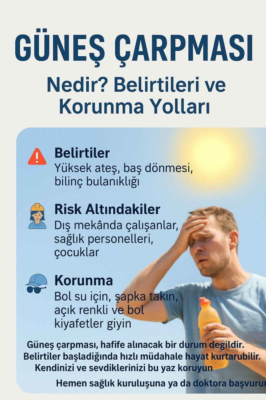 ☀️ Yaz Aylarının Sessiz Tehlikesi: Güneş Çarpması Nedir? Belirtileri ve Korunma Yolları