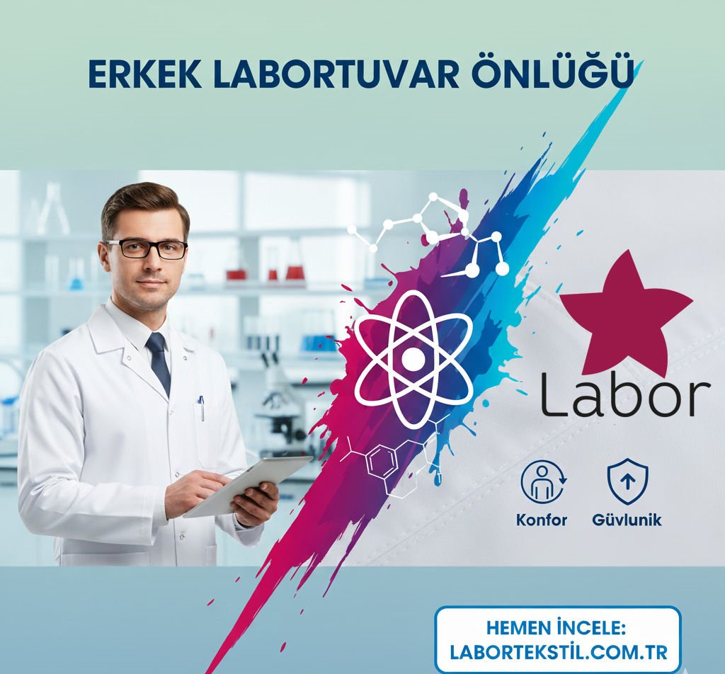 Erkek, laboratuvar önlüğü