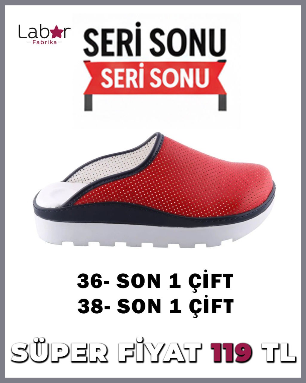 Seri Sonu Sabo Terlik Kampanyası | 119 TL’den Başlayan Fiyatlarla