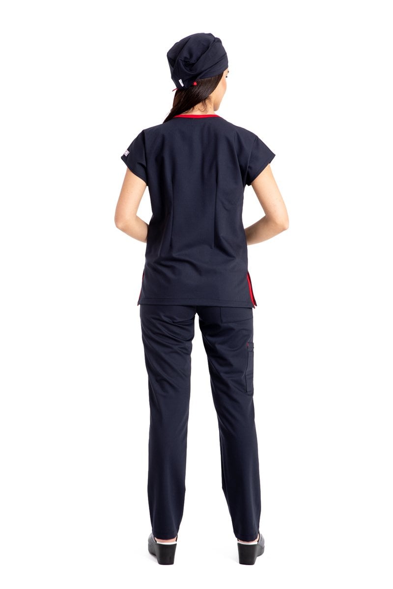 Dr. Elastik Likralı Bayan Cerrahi Nöbet Takımı Lacivert