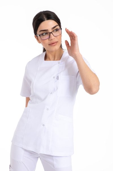 Hemşire Forması Tek Üst Kare Yaka Krç01