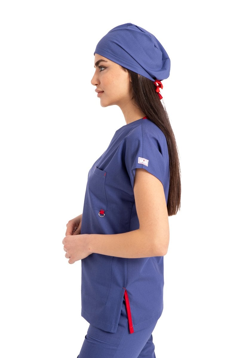 Dr. Elastik Likralı Bayan Cerrahi Nöbet Takımı İndigo