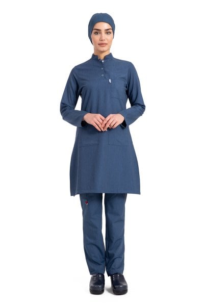 Tesettür cerrahi forma likralı pamuklu kot kumaş Tst-03