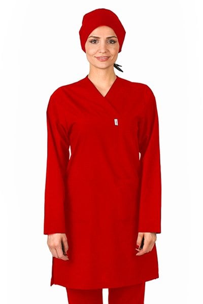 Hemşire Tesettür Forması Tek Üst Terikoton Kumaş Tst-01