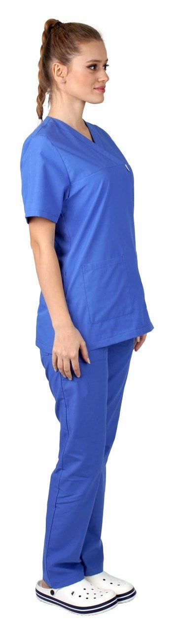 Cerrahi Forma Kadın Parlement Mavi Terikoton