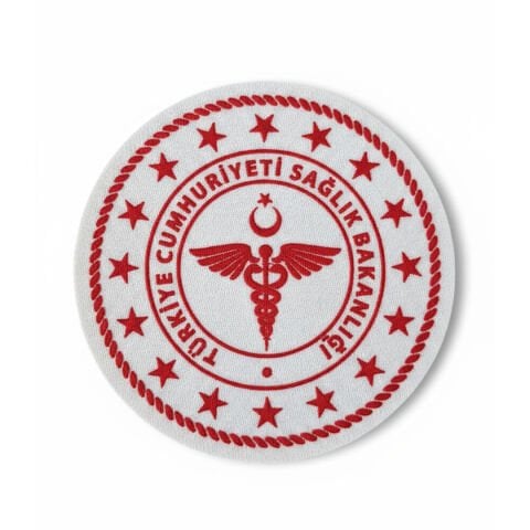 Türkiye Cumhuriyeti Sağlık Bakanlığı Dijital Baskı Arma Patch -  Logo (7 cm Çap)