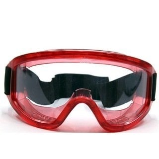 Yüz Koruyucu Gözlük Büyük Boy Kırmızı Lastikli