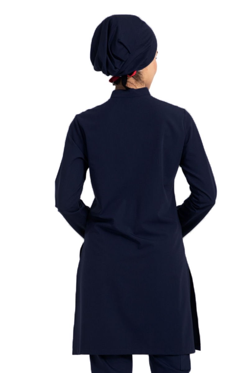 Likralı pamuklu tesettür üst forma hakim yaka tst-03 50/4XL Özel Sipariş - Lacivert