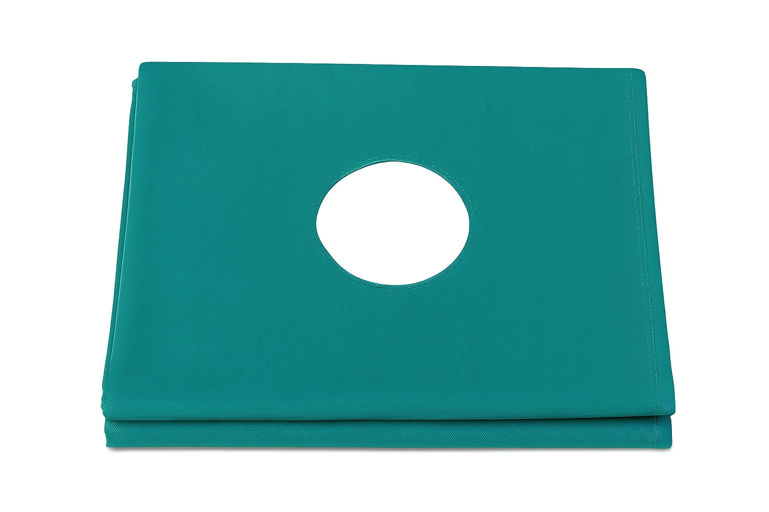 Yeşil Keten Örtü Ortası Delikli 50 Cm*50 Cm