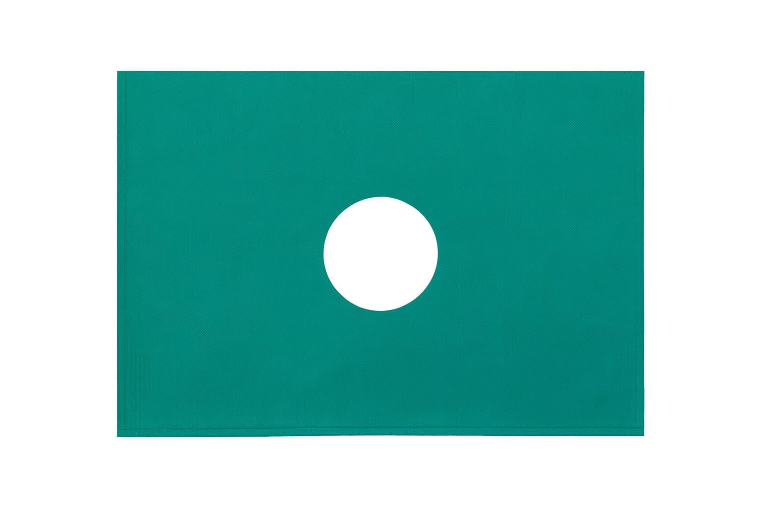 Delikli Ameliyathane Serviyet Örtüsü - 50x50 cm Yeşil Keten (Fenestre Örtü)