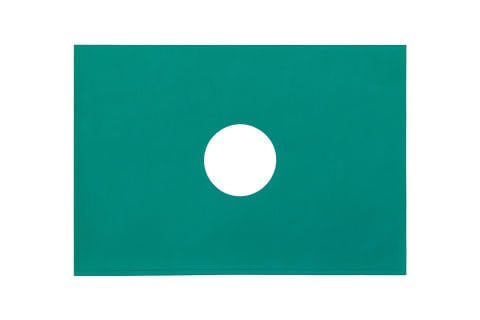 Delikli Ameliyathane Serviyet Örtüsü - 50x50 cm Yeşil Keten (Fenestre Örtü)