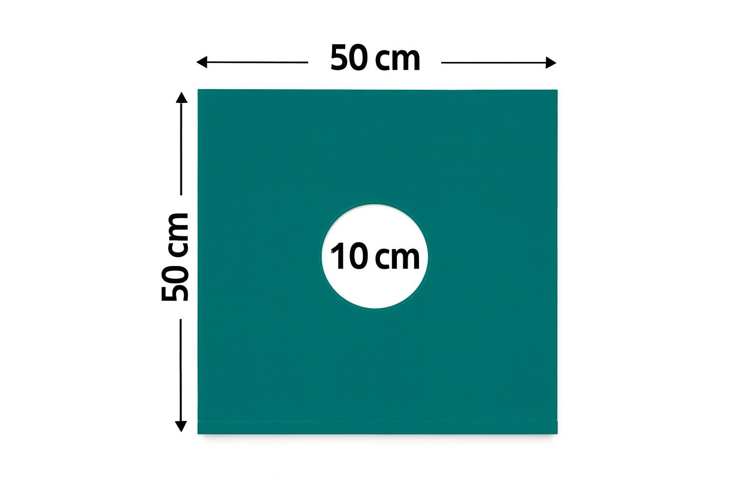 Delikli Ameliyathane Serviyet Örtüsü - 50x50 cm Yeşil Keten (Fenestre Örtü)