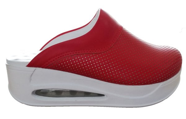 Sabo Terlik Bayan Kırmızı Labor Hava Taban - Air Max- Alt Tabanı Beyaz