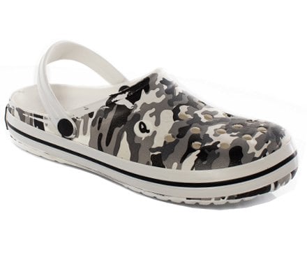 Sabo Terlik Gri Kamuflaj Desenli Q Clogs Kadın Erkek