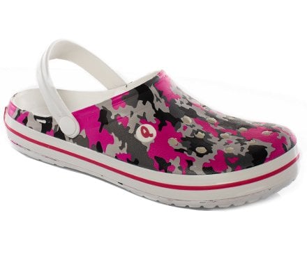 Sabo Terlik Q Clogs Fuşya Kamuflaj Renk Kadın