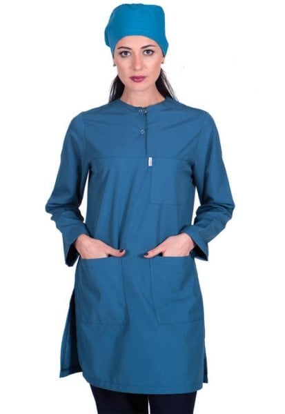 Hemşire Tesettür Forması Tek Üst Terikoton Kumaş Tst-02