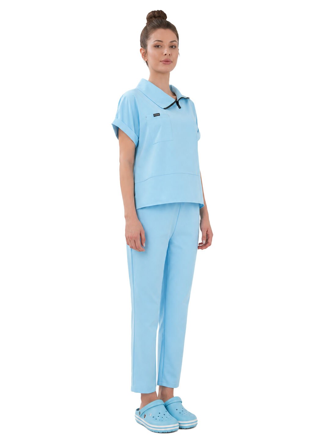 Prime Scrubs Cerrahi Forma Takımı - Kadın - Super Stretch Likralı Kumaş - Model 13 Bebe Mavisi - 36-XS