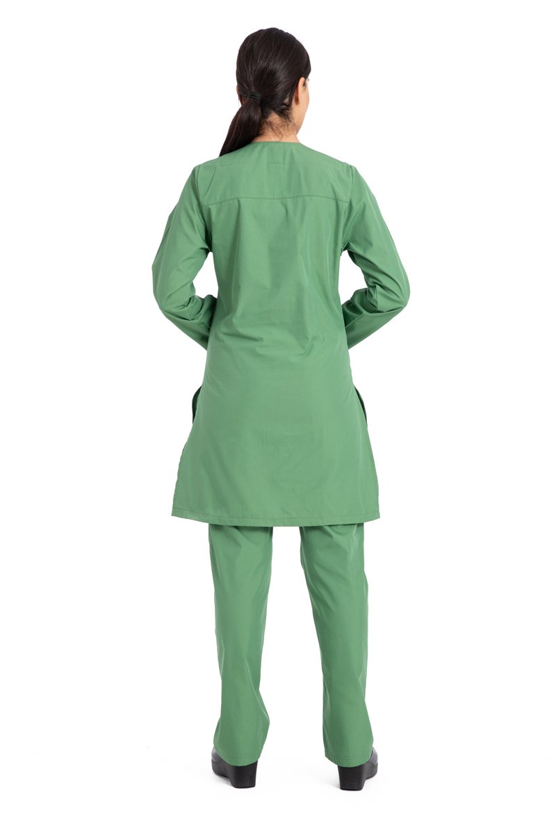 Hemşire Tesettür Terikoton Takım Tst-01 56-7XL Özel Sipariş - Fıstık Yeşili