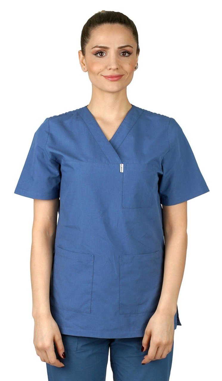 Cerrahi Forma Takımları Kadın Terikoton Kumaş Tüm Renkler 36-XS - İndigo(Petrol Mavi)