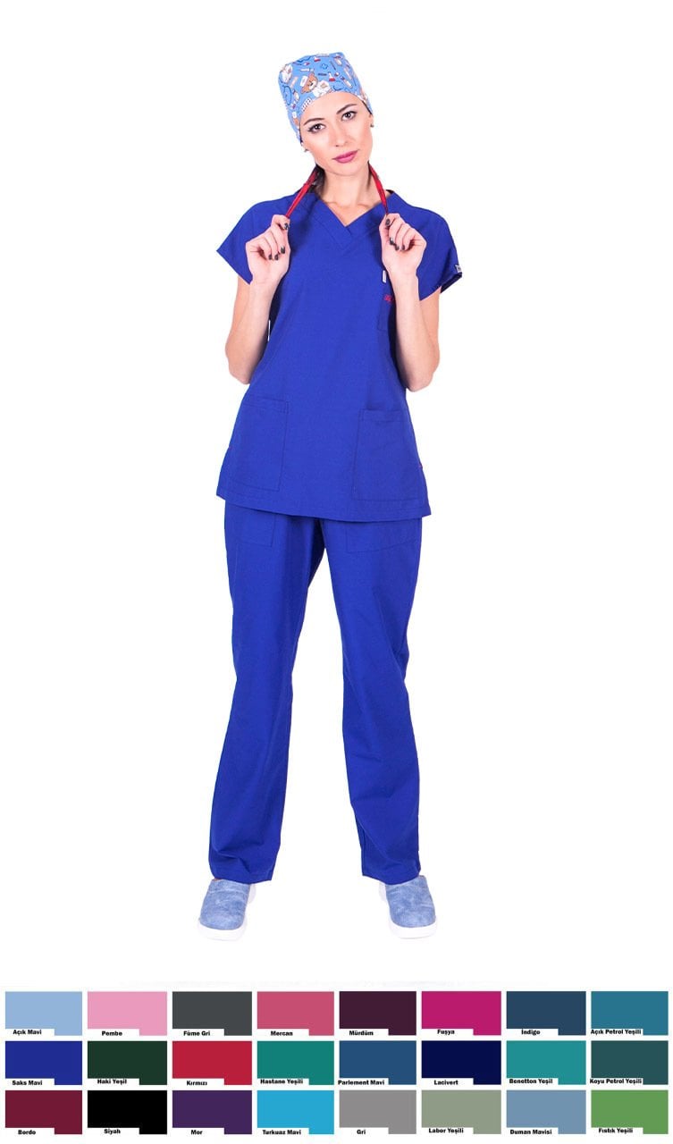 Dr Greys Model Forma Kadın Cerrahi Takım Tüm Terikoton Renkleri