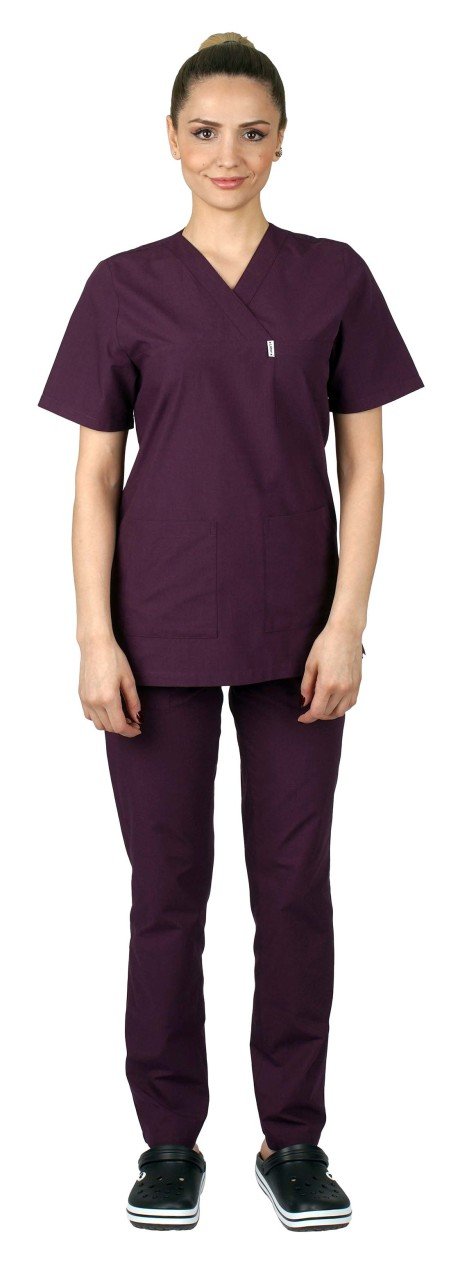 Cerrahi Forma Takımları Kadın Terikoton Kumaş Tüm Renkler 52-5XL Özel Sipariş - MÜRDÜM-39