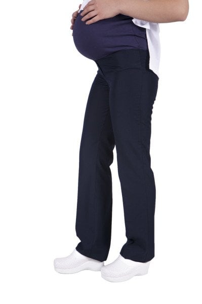 Hamile Hemşire Forması Tek Lacivert Alpaka Kumaş Pantolon