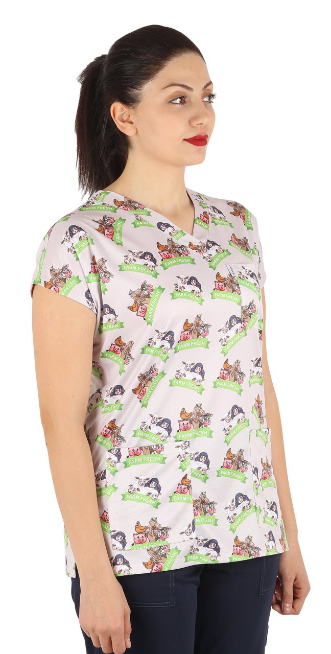 Desenli Tek Üst Bayan Model 34