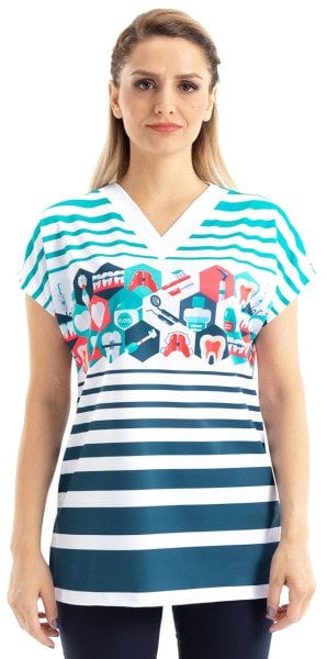 Diş Hekimi Desenli Kadın Üsf Forma No:55