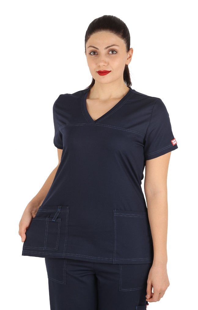 Dr Likralı Yeni Model Cepli Lacivert Renk Cerrahi Takım