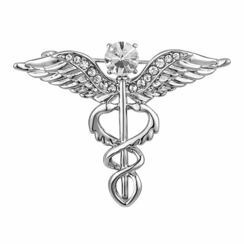 Tıp metal rozet gümüş gri 13