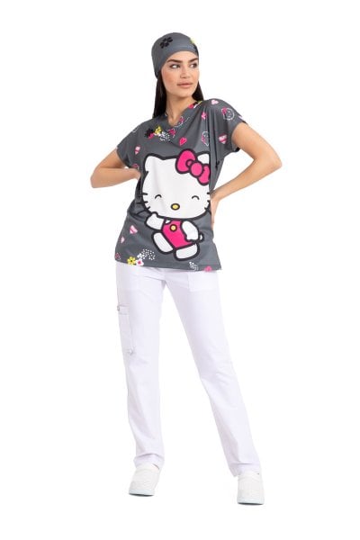 Cerrahi forma tek üst gri büyük kiti