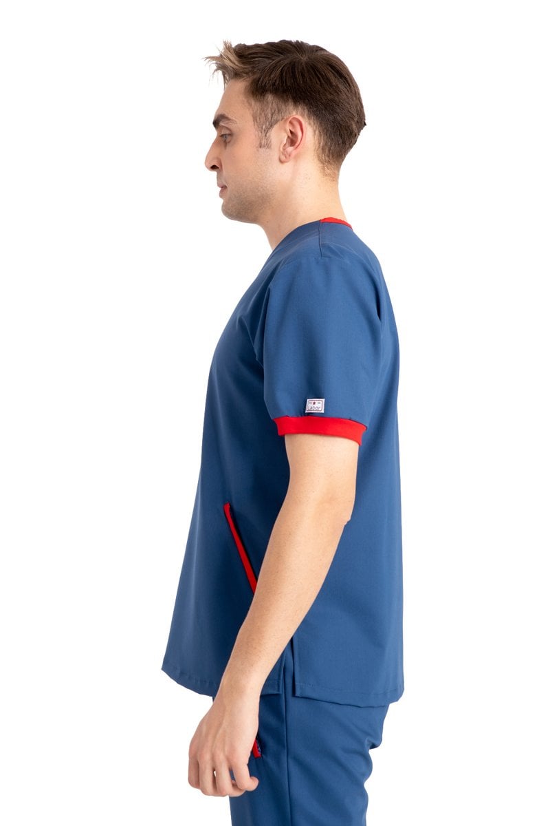 Özel Tasarım Doktor Forması Likralı Pamuklu İndigo Kumaş Erkek FT Model