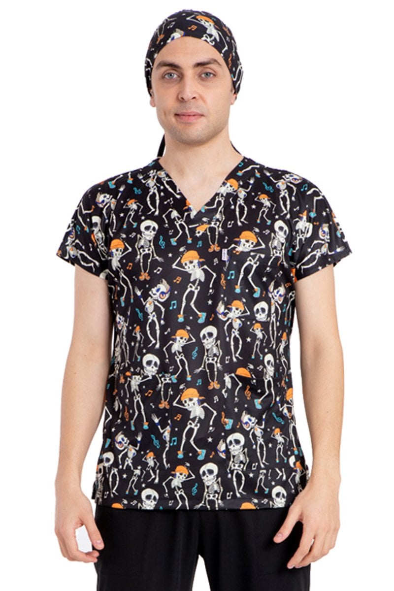 Cerrahi forma erkek tek üst dansçı iskelet desen