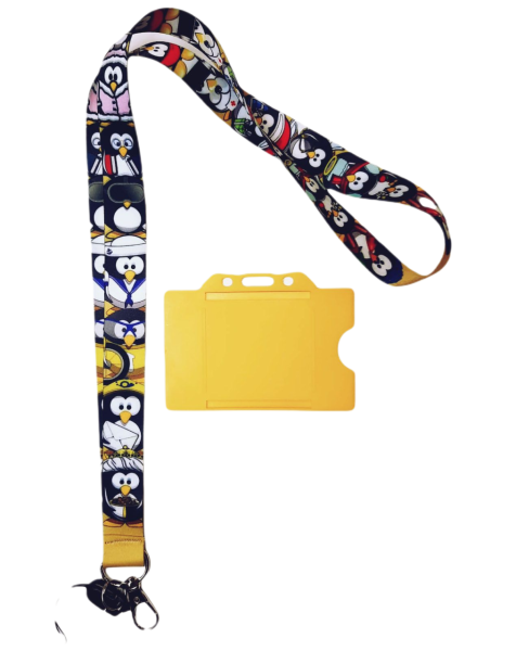 Yaka kartı askısı penguenler