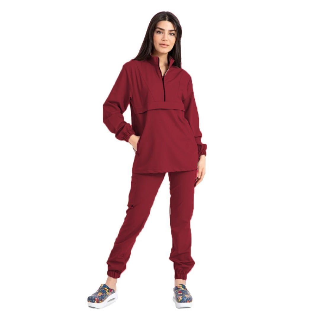 Özel tasarım cerrahi forma kanguru model kadın takım 46/XXL - Bordo