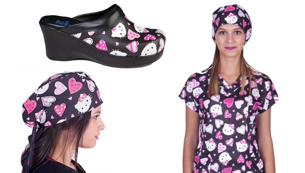 Labor Siyah Kity Desen Sabo Terlik, Üst Forma, Kumaş Bone