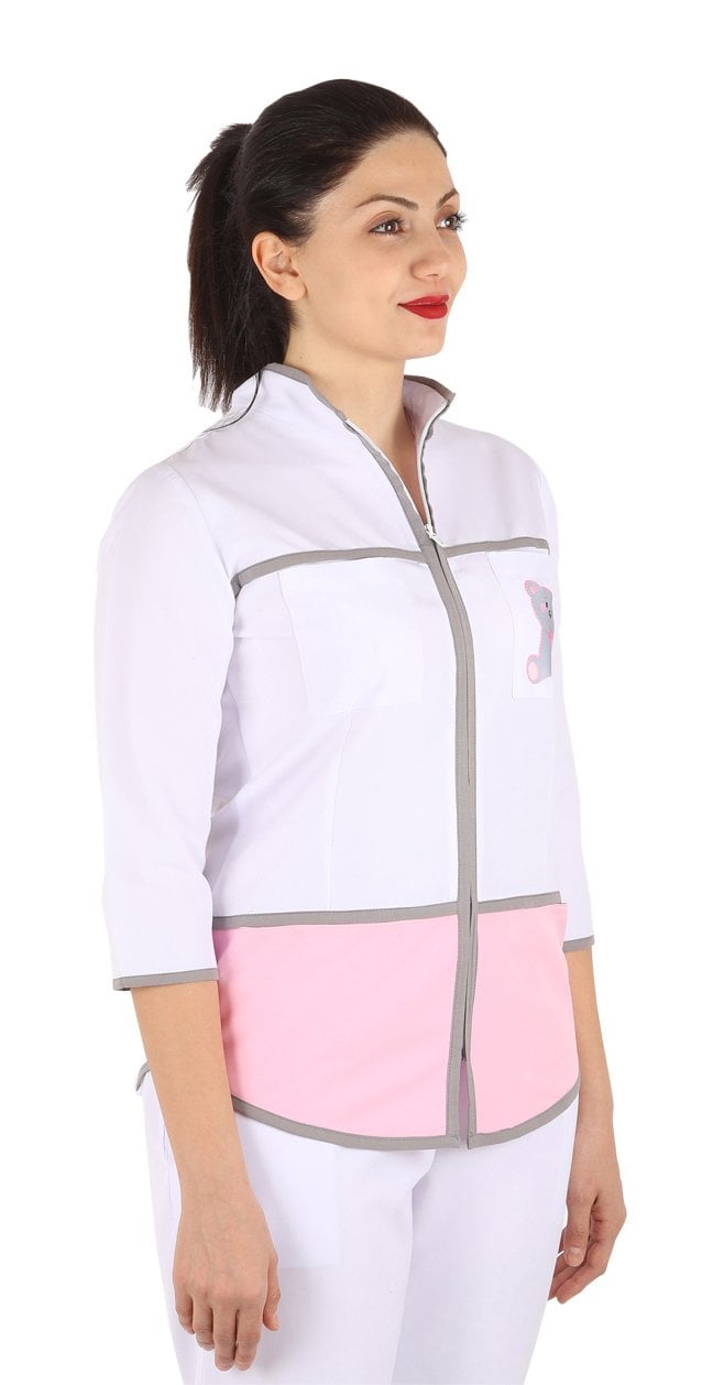 Hemşire Forması Tek Üst Alpaka Çocuk Servisi ve Pediatri Servisi